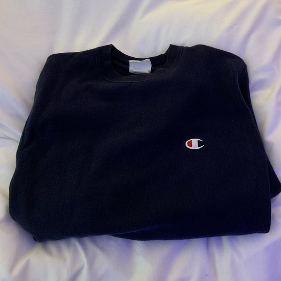Champion Tops - navy champion crew neck